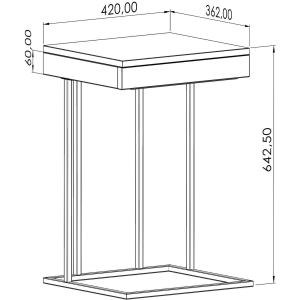 Table d'appoint avec tiroir Veno - ASI-2270