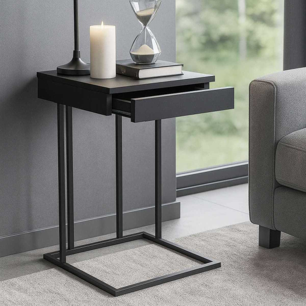Table d'appoint avec tiroir Veno - HANAH HOME