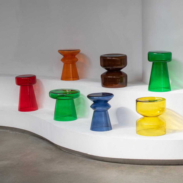Table d'appoint en verre Corcho - LEITMOTIV