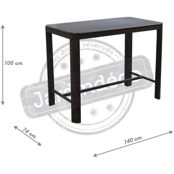 Ensemble table et 4 chaises de bar en aluminium  Eos - 739