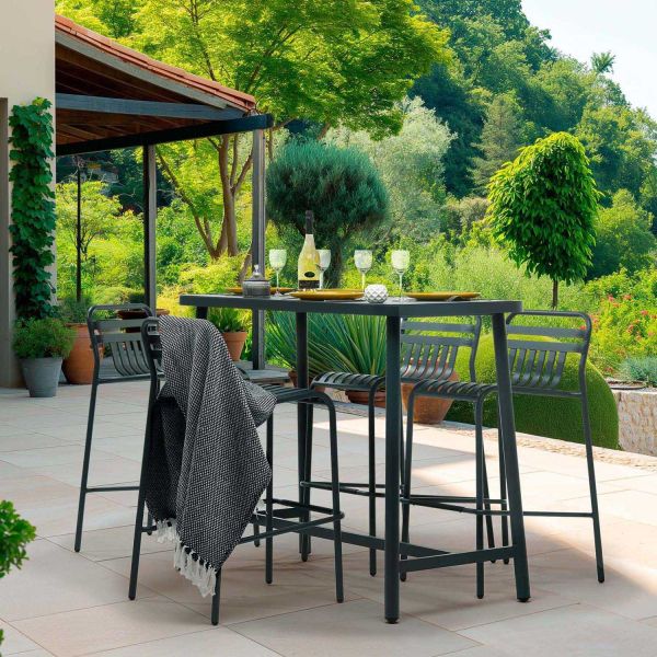 Table de bar mange debout en aluminium Miami - JARDILINE