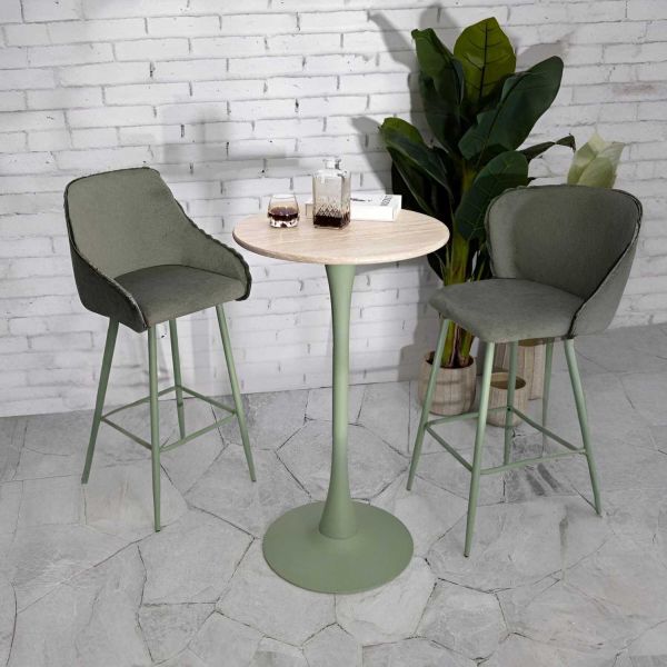 Table de bar en métal et MDF Alaska 60 x 106 cm - MAURO FERRETTI
