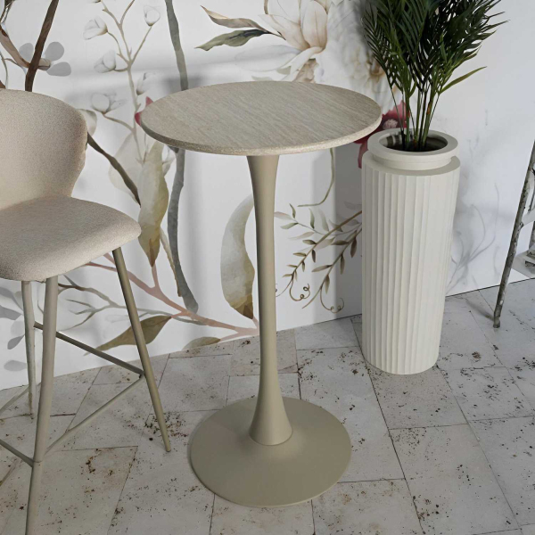 Table de bar en métal et MDF Alaska 60 x 106 cm - MAURO FERRETTI