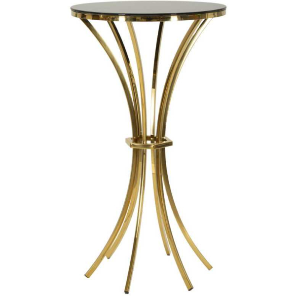 Table de bar en métal et verre Shanty 60 x 108 cm