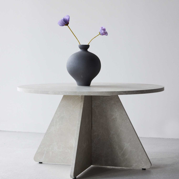 Table basse en MDF effet marbre Bootcut 80 x 45 cm - VENTURE HOME