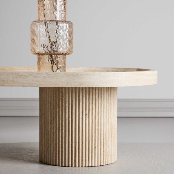 Table basse en MDF effet travertine Krille - VEN-1137