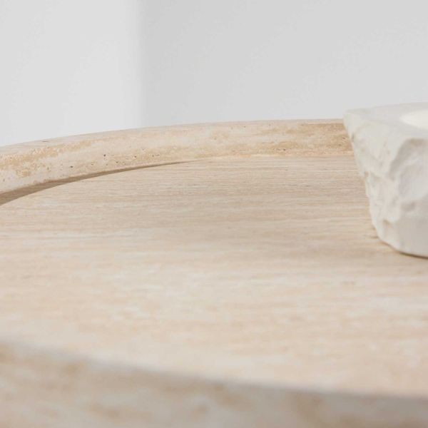 Table basse en MDF effet travertine Krille - 7