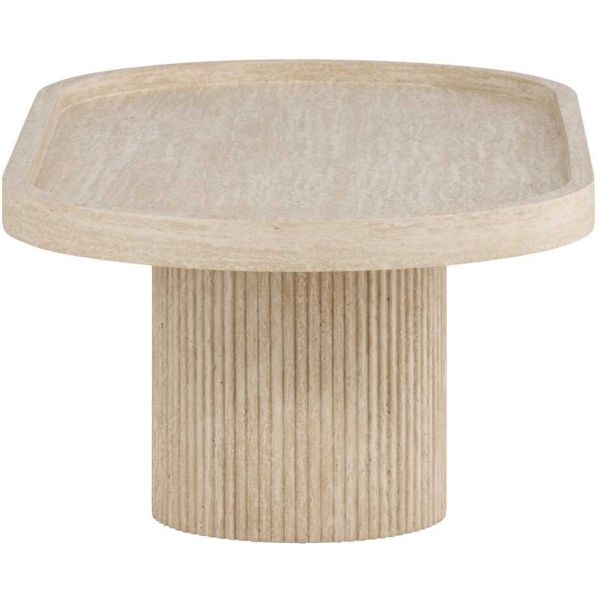 Table basse en MDF effet travertine Krille - 349