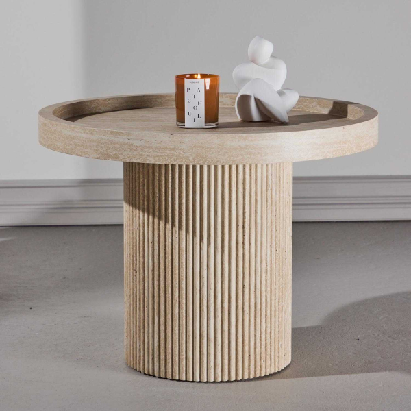 Table basse en MDF effet travertine Krille - VENTURE HOME