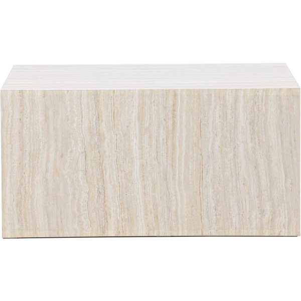 Table basse en MDF effet travertine York 40 x 60 x 80 cm - VEN-1112