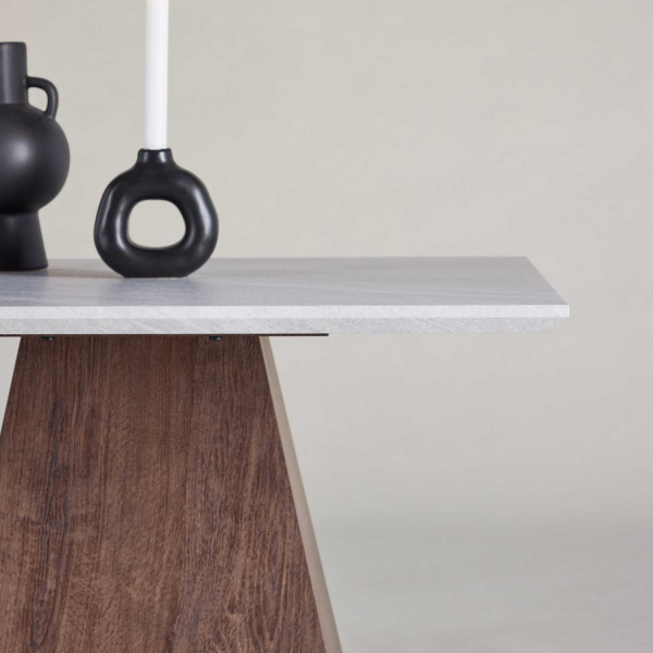 Table basse en MDF plateau effet pierre Cael 80 x 80 x 45 cm - 6