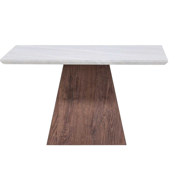 Table basse en MDF plateau effet pierre Cael 80 x 80 x 45 cm - VEN-1126