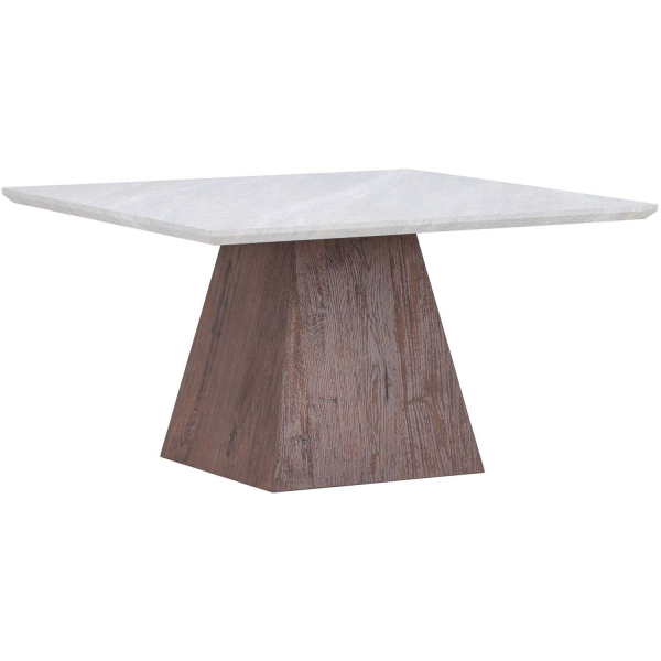 Table basse en MDF plateau effet pierre Cael 80 x 80 x 45 cm