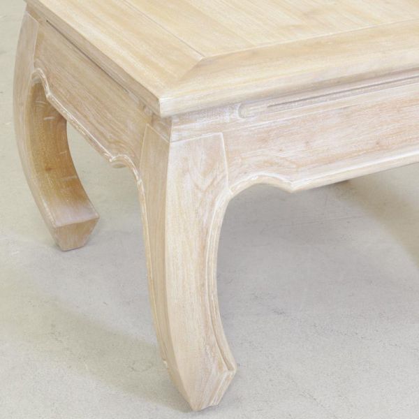 Table basse en acajou blanchi OPIUM - AUB-6227