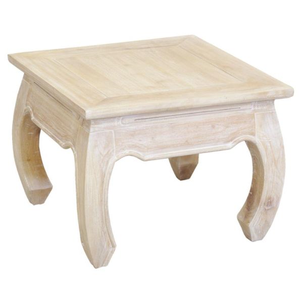 Table basse en acajou blanchi OPIUM