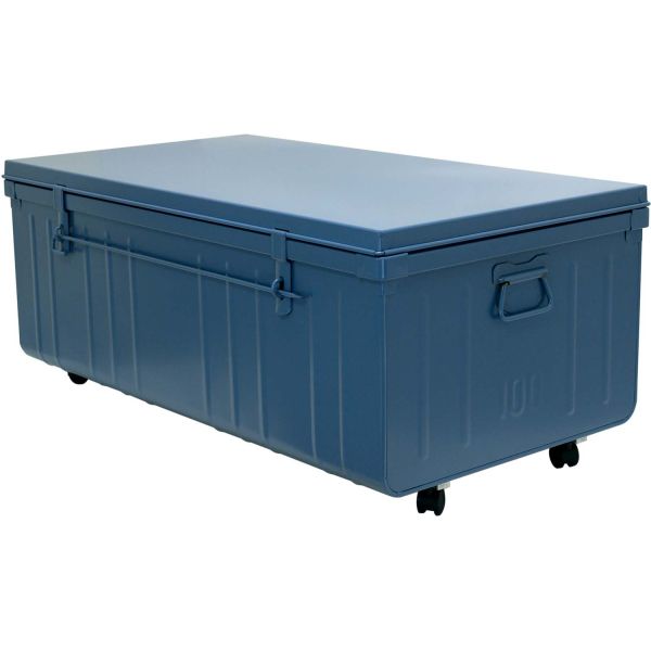 Table basse en acier sur roulettes Habitat 90 cm