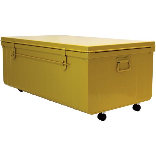 Table basse en acier sur roulettes Habitat 90 cm