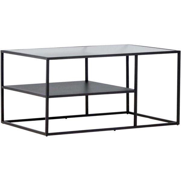 Table basse en acier et verre Campinas