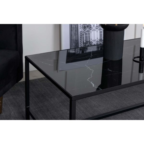 Table basse en acier et verre Dipp - Venture Home