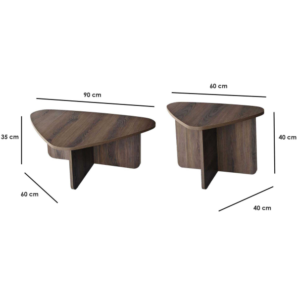 Table basse en aggloméré Ballare Set - ASI-1724