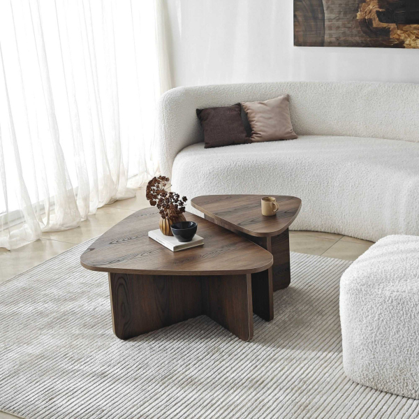 Table basse en aggloméré Ballare Set - HANAH HOME