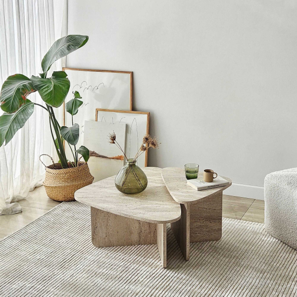 Table basse en aggloméré Ballare Set - HANAH HOME