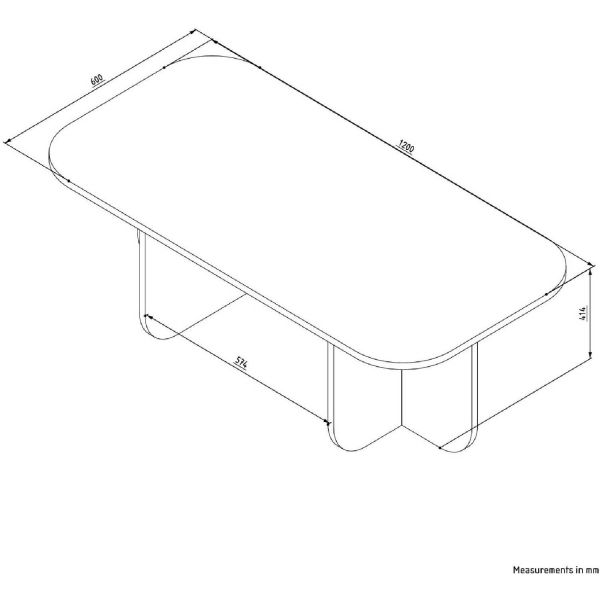 Table basse en aggloméré Becaj - ASI-2093