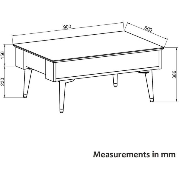 Table basse en aggloméré Bolea - ASI-1465