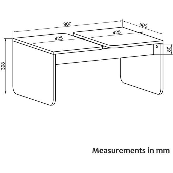 Table basse en aggloméré Gieza - ASI-1459