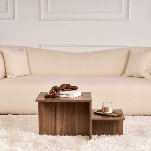 Table basse en aggloméré 80 x 40 x 40 cm Harmony - HANAH HOME