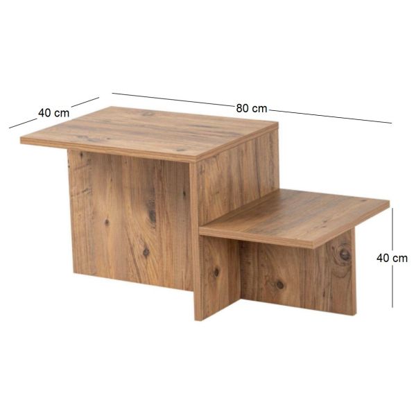 Table basse en aggloméré 80 x 40 x 40 cm Harmony - 7