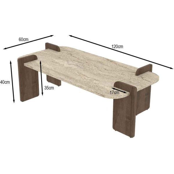 Table basse en aggloméré Leapiri - ASI-2764