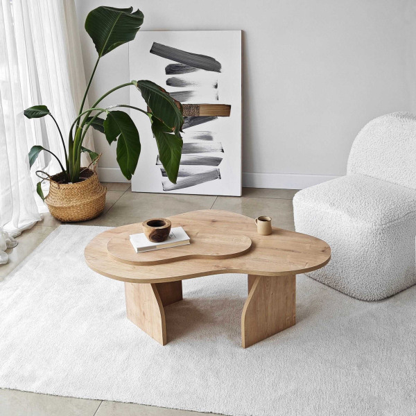 Table basse en aggloméré Melted - HANAH HOME