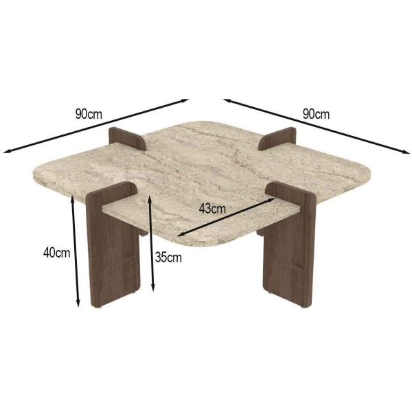 Table basse en aggloméré Poalla - ASI-2768