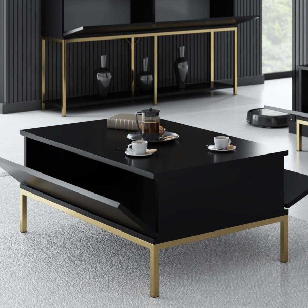 Table basse en agglomeré et métal Lord - 169
