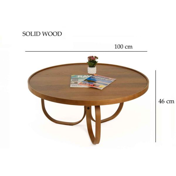 Table basse en bois Jupiter - ASI-2712