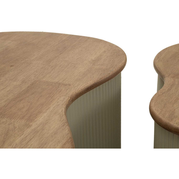 Table basse en bois d'hévéa Frankfurt (Set de 2) - 7