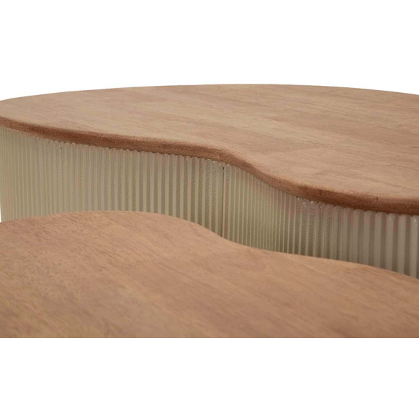 Table basse en bois d'hévéa Frankfurt (Set de 2) - 7