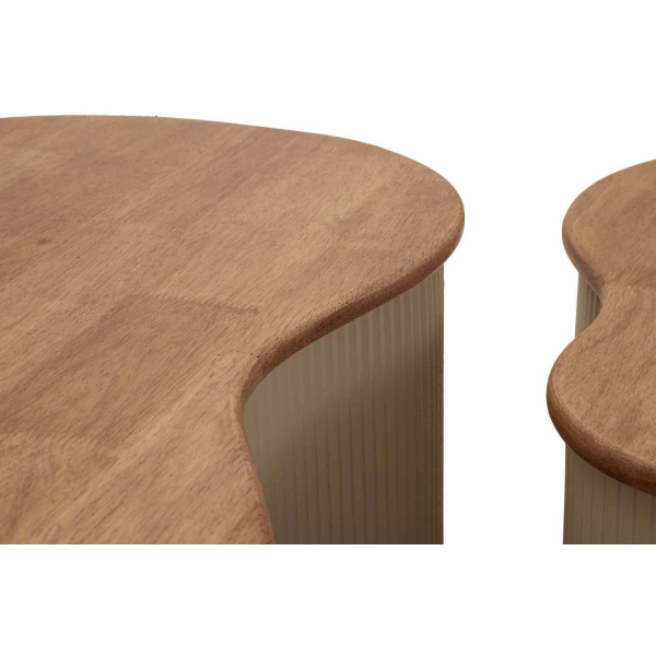 Table basse en bois d'hévéa Frankfurt (Set de 2) - 8