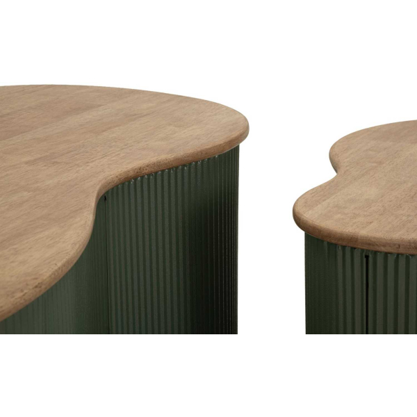 Table basse en bois d'hévéa Frankfurt (Set de 2) - 7