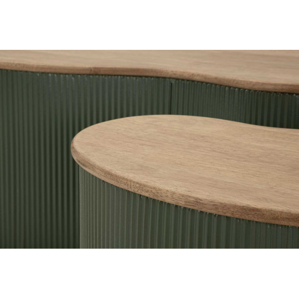 Table basse en bois d'hévéa Frankfurt (Set de 2) - 8