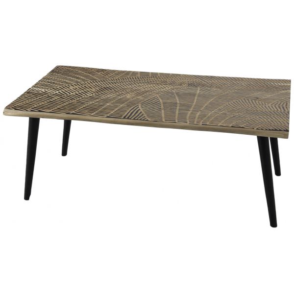 Table basse en bois et métal  Empreinte