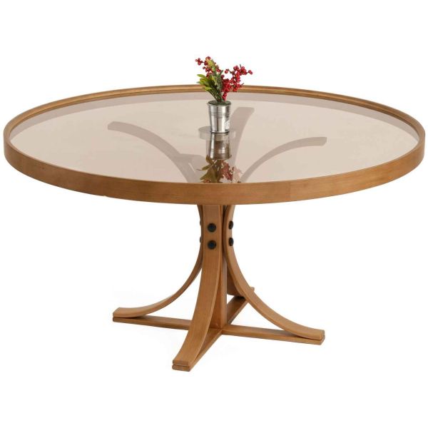 Table basse en bois et verre trempé Boston - HANAH HOME