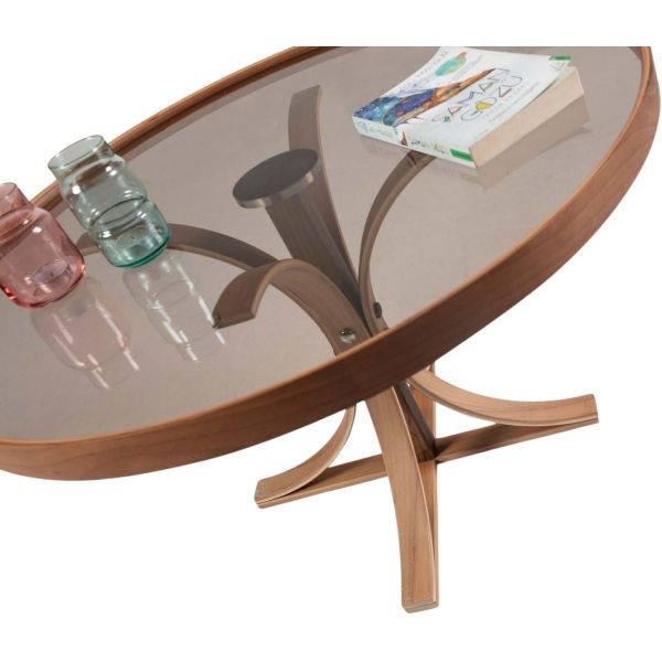 Table basse en bois et verre trempé Boston - 299