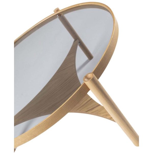 Table basse en bois et verre trempé Clover - 349