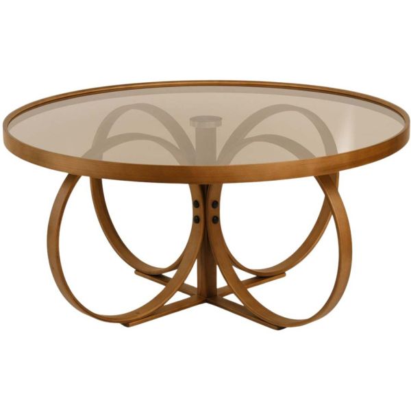 Table basse en bois et verre trempé Tokyo