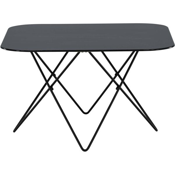 Table basse carré acier et verre Tristar - 209