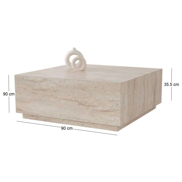 Table basse carré en aggloméré Lizbon - 5