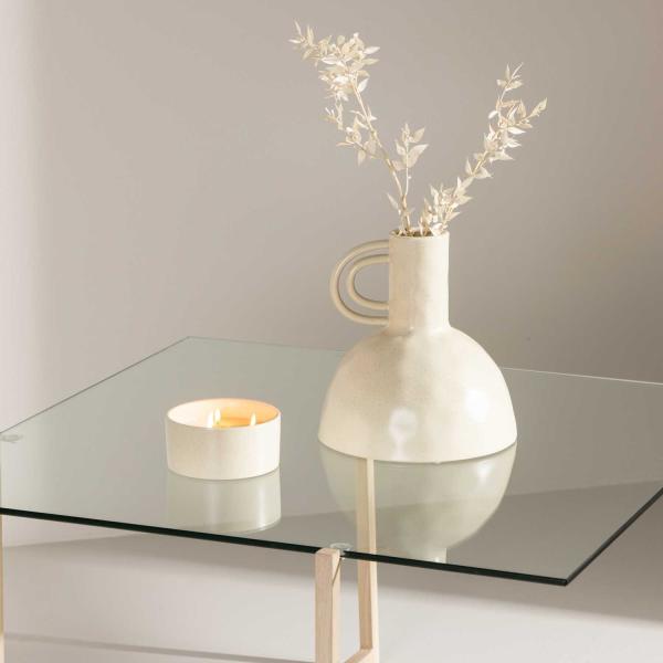 Table basse carré en verre 80 x 80 cm Hybrid - 6