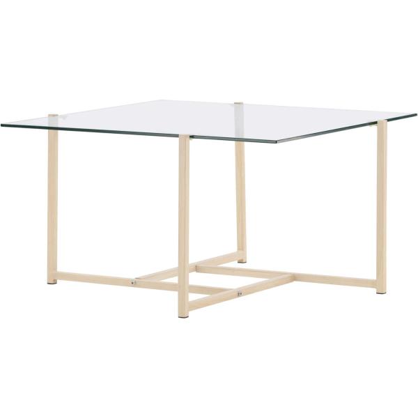 Table basse carré en verre 80 x 80 cm Hybrid - VEN-1240